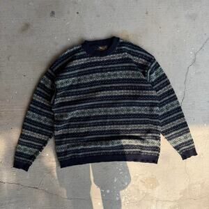 Alps 90s navy blue striped